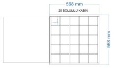 First Mobilya - Cep Telefonu Saklama Kabini - Kabin 3 - 10x10 - 25 lik - BEYAZ