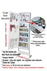 Kartopu Demonte Ayaklı Aynasız Takı Dolabı Hediyelik Çok Amaçlı Takı Dolabı Beyaz