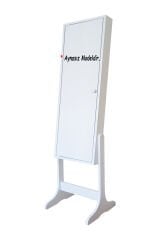 Kartopu Demonte Ayaklı Aynasız Takı Dolabı Hediyelik Çok Amaçlı Takı Dolabı Beyaz