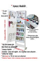 Kartopu Demonte Ayaklı Aynalı Takı Dolabı Hediyelik Çok Amaçlı Takı Dolabı Beyaz