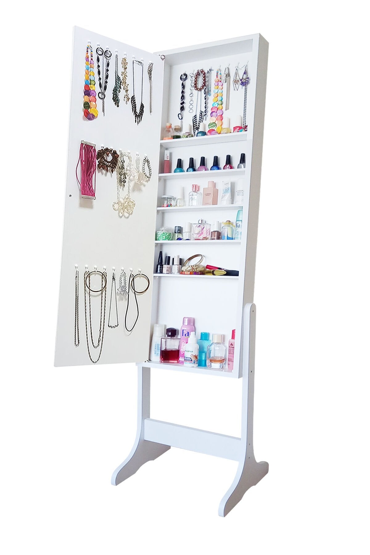 Yıldız - Aynasız - Demonte - Ayaklı - Çok Amaçlı - Hediyelik - Takı Dolabı - Beyaz