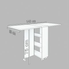 First Mobilya - Emirgan - Hediyelik - çok amaçlı - Katlanır Masa - Beyaz