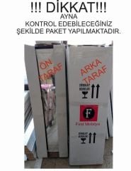 Yıldız Demonte Tek Çekmeceli Hediyelik çok amaçlı Aynalı Takı Dolabı Gövde Beyaz / Kumaş Fuşya