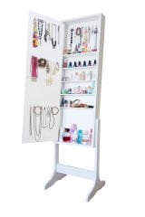 First-Mobilya-Yıldız-Demonte-Ayaklı-Aynalı-Takı-Dolabı-Hediyelik-Çok-Amaçlı-Takı-Dolabı-Beyaz